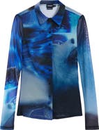 Desigual Prink Mesh Button-Up Shirt