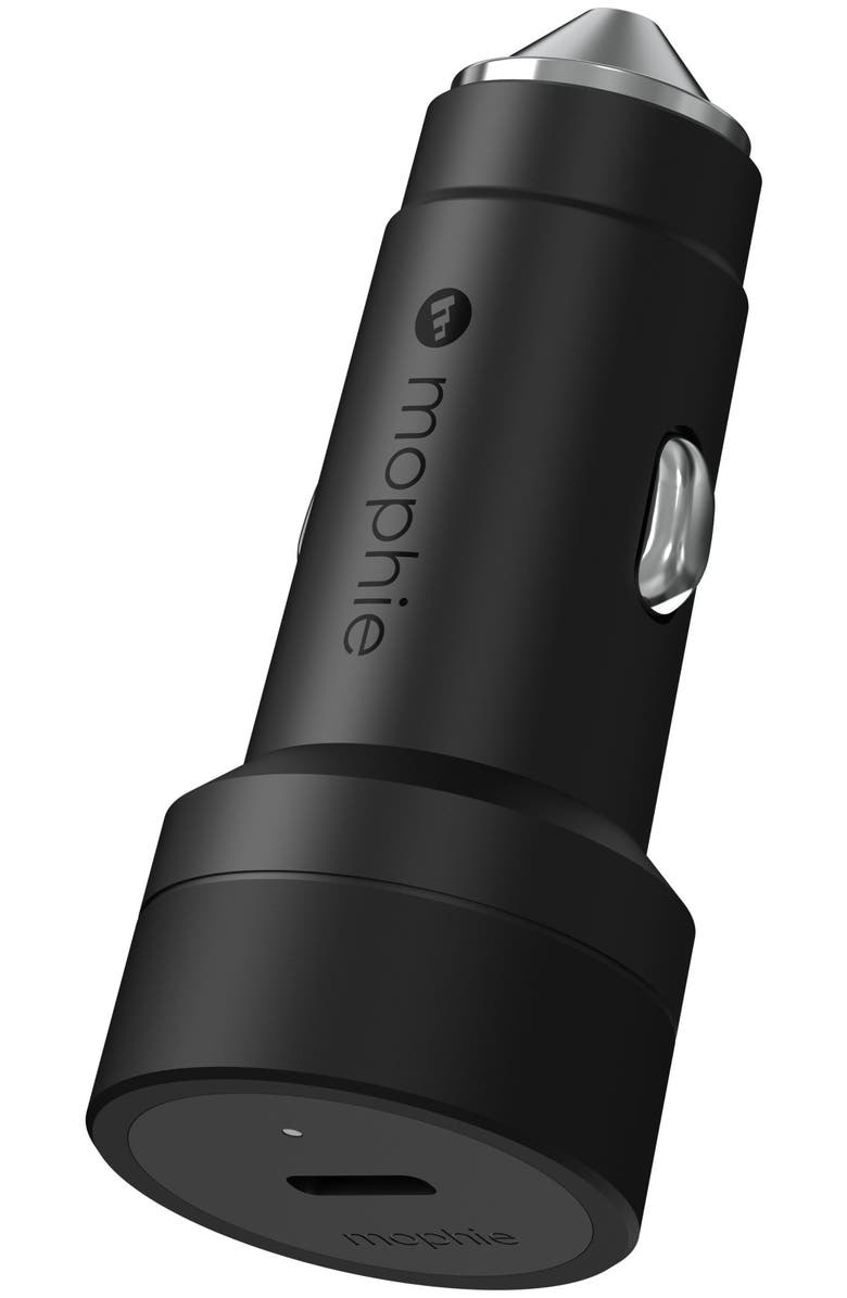 mophie USB C Car Charger 30W, Main, color, Black