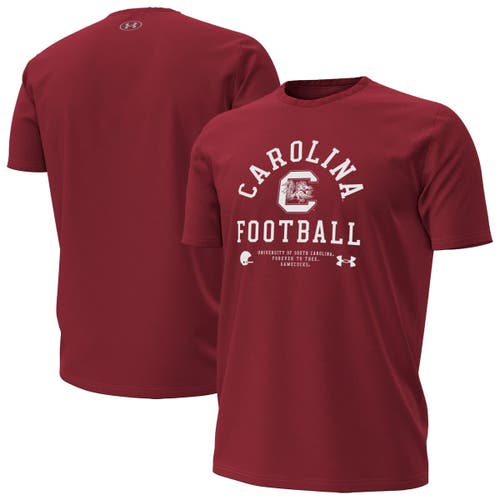Under Armour Men's Garnet South Carolina Gamecocks 2025 Sideline Football Performance T-shirt In Burgundy