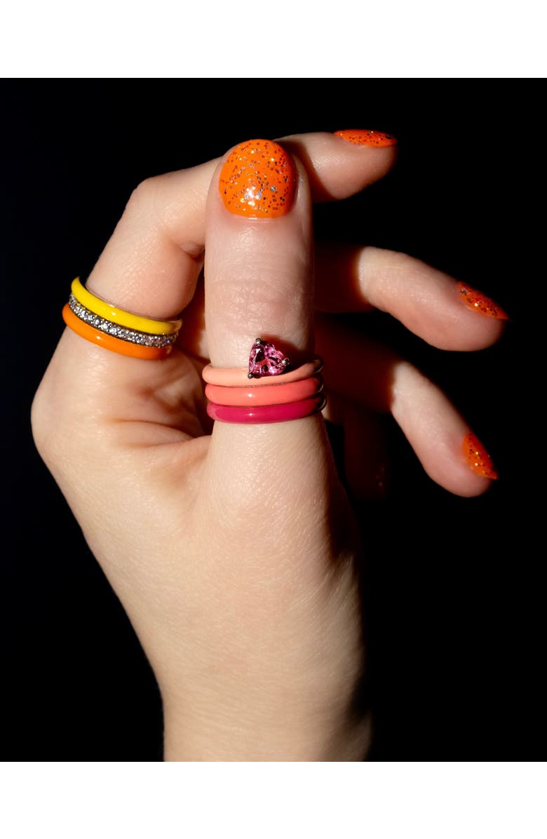 FRY POWERS Gem + Enamel Stacking Ring, Alternate, color, Rainbow Multi