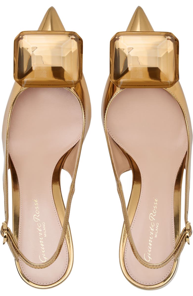 Gianvito Rossi Jaipur Sling, Alternate, color, Gold