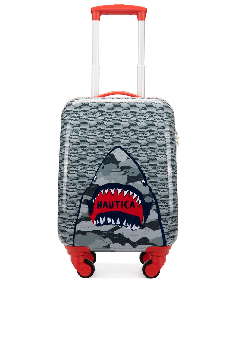 Adventure Airline Approved Carry On Suitcase, Alternate, color, Shark Attack