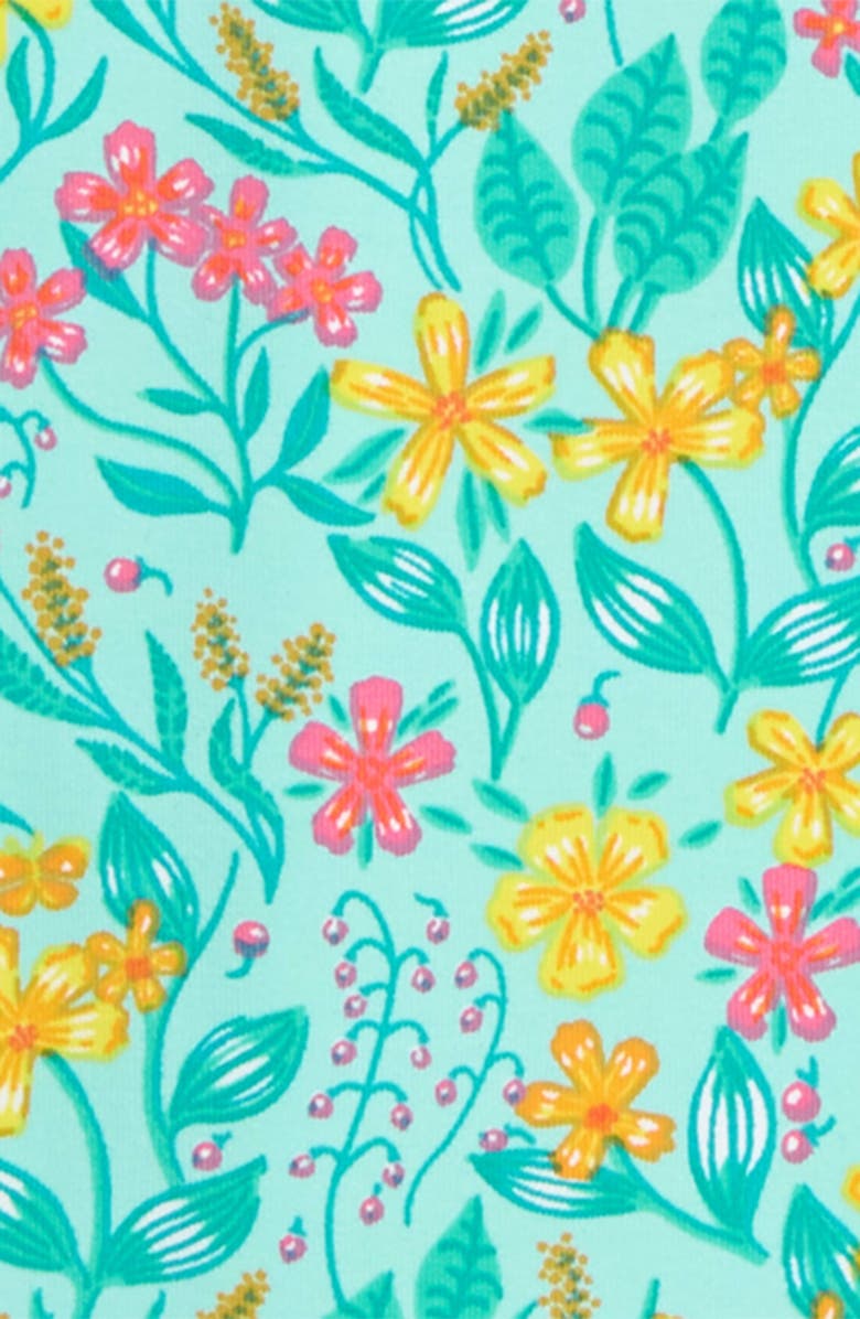 Hatley Summer Garden One-Piece Rashguard Swimsuit, Alternate, color, 