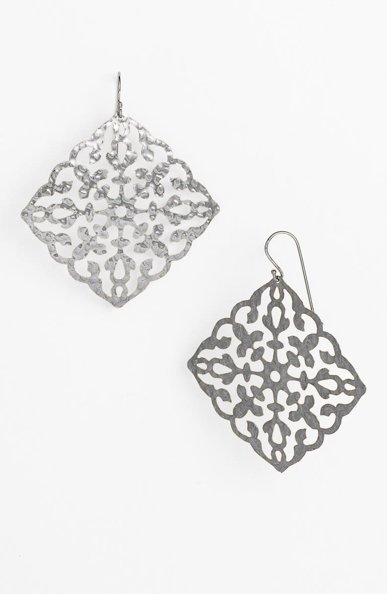 Argento Vivo Sterling Silver Argento Vivo 'Artisanal Lace' Square Drop Earrings, Main, color, 