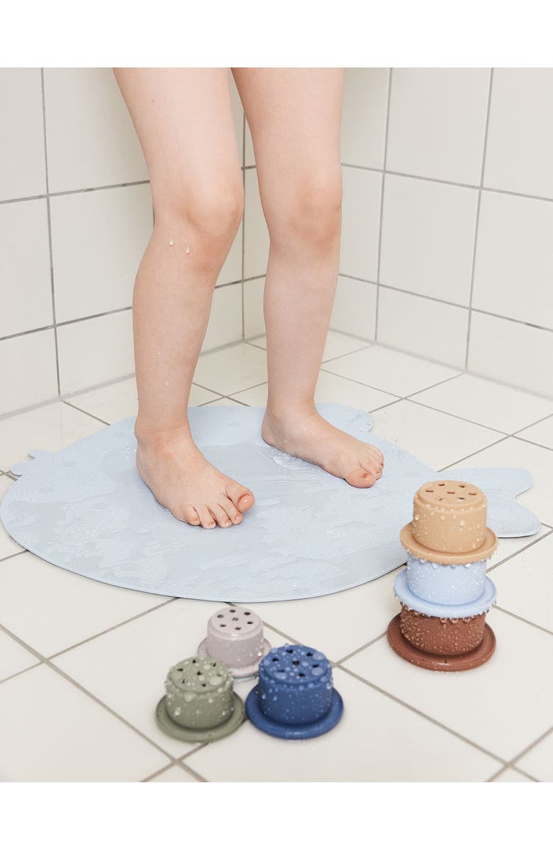 OYOY Little Finn Bath Mat, Alternate, color, Ice Blue