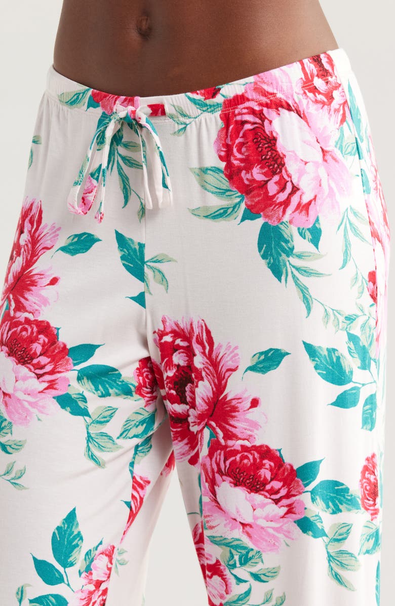 Nordstrom Moonlight Eco Knit Pajamas, Alternate, color, Pink Peony In Bloom