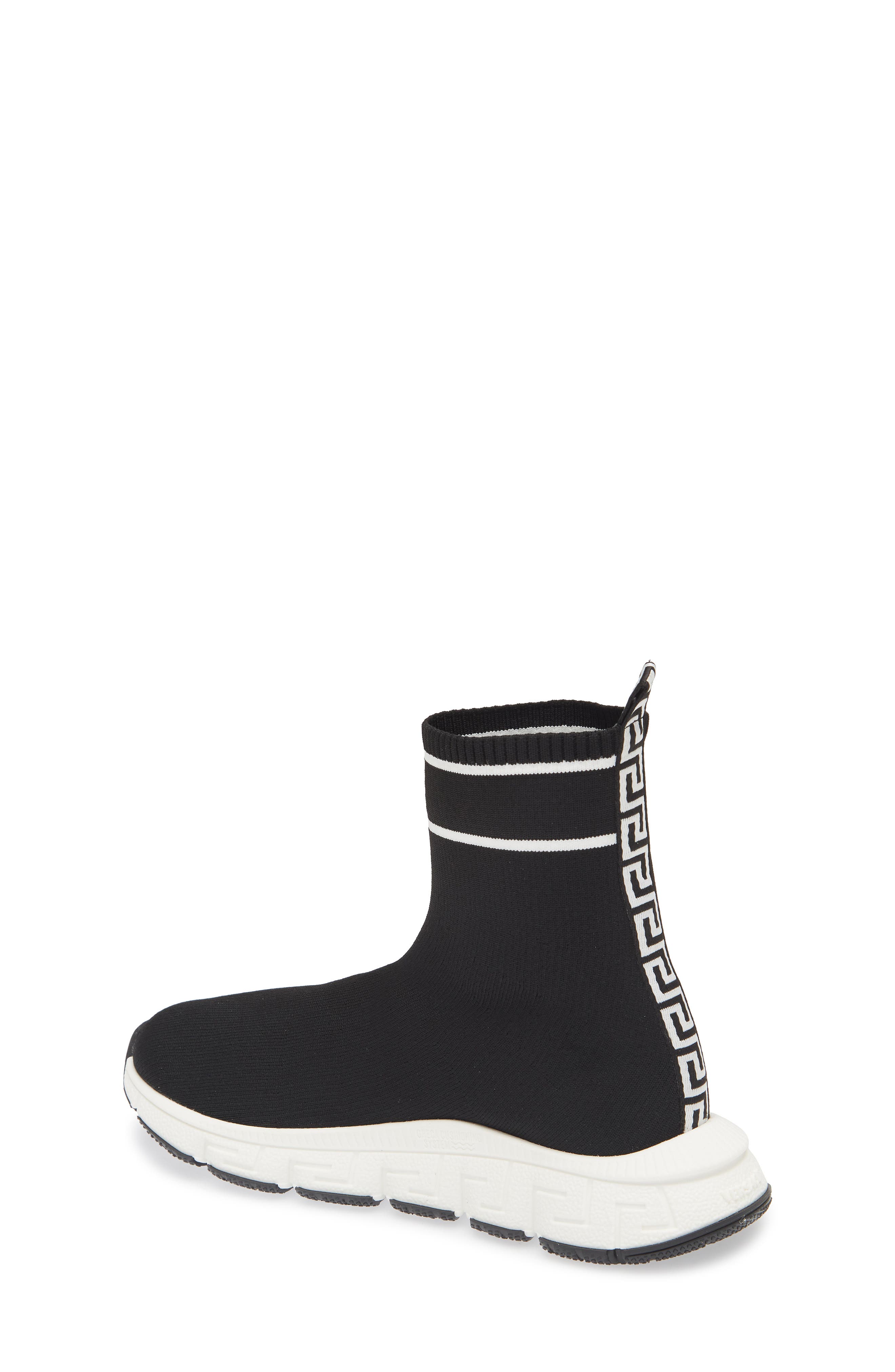 Versace Kids' Trigreca High Top Sock Sneaker, Alternate, color, 