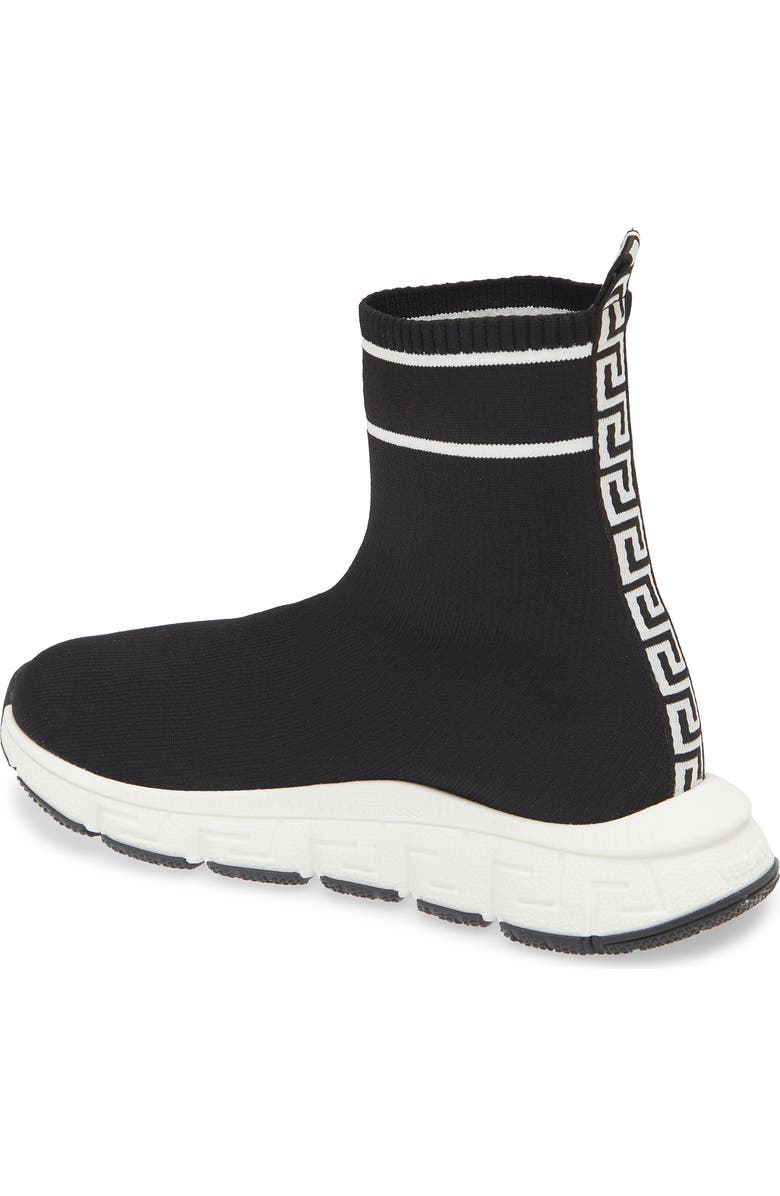 Versace Kids' Trigreca High Top Sock Sneaker, Alternate, color,
