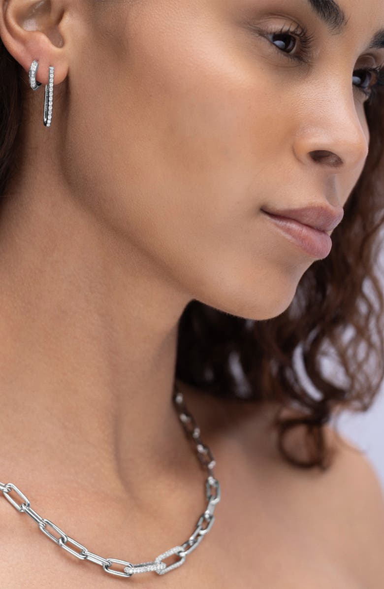 Sheryl Lowe Diamond Paperclip Earring, Alternate, color,