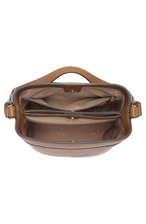 Kate Spade New York Leila Pebbled Leather Small Bucket Bag In Brown