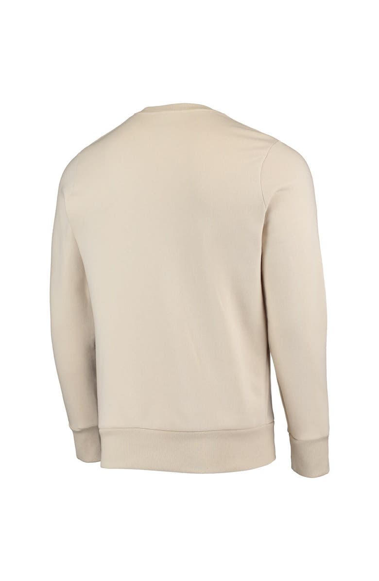 Majestic Threads Men's Majestic Threads Oatmeal Milwaukee Brewers Fleece Pullover Sweatshirt, Alternate, color,