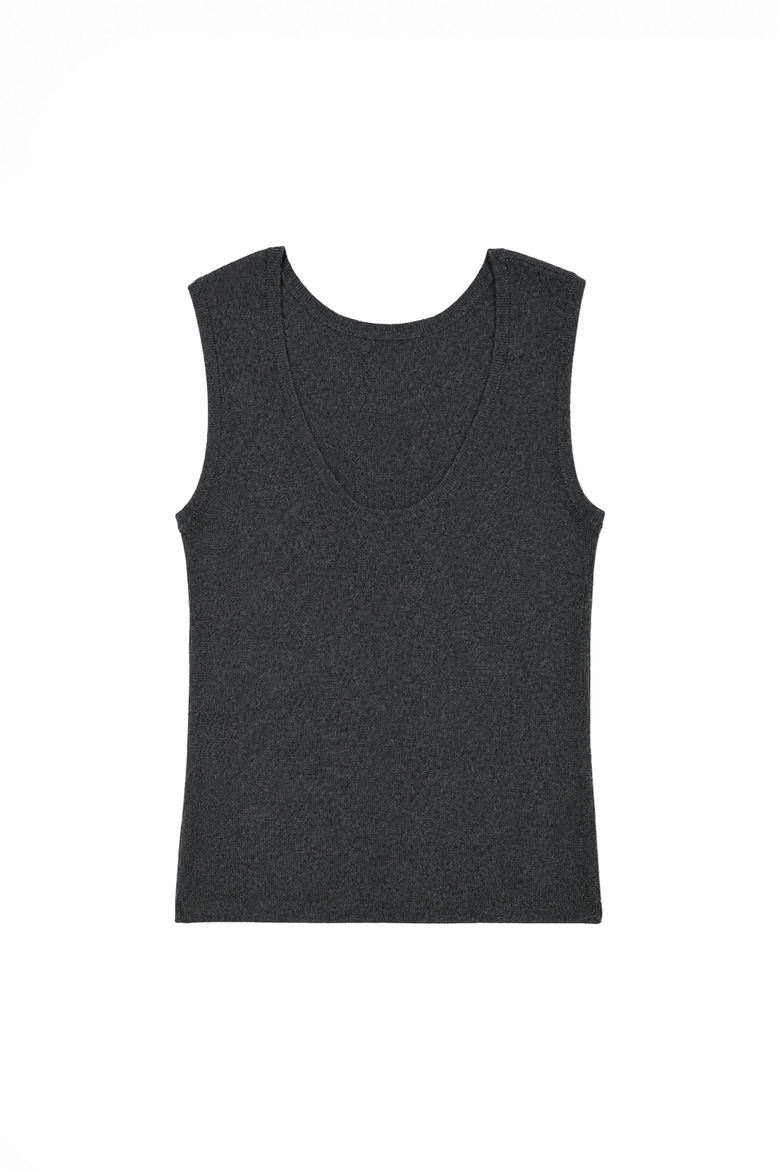 Iris Scoop Back Tank, Alternate, color, Anthracite