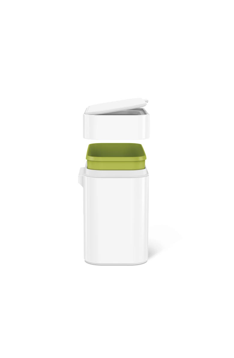simplehuman 4L compost caddy, Alternate, color, White