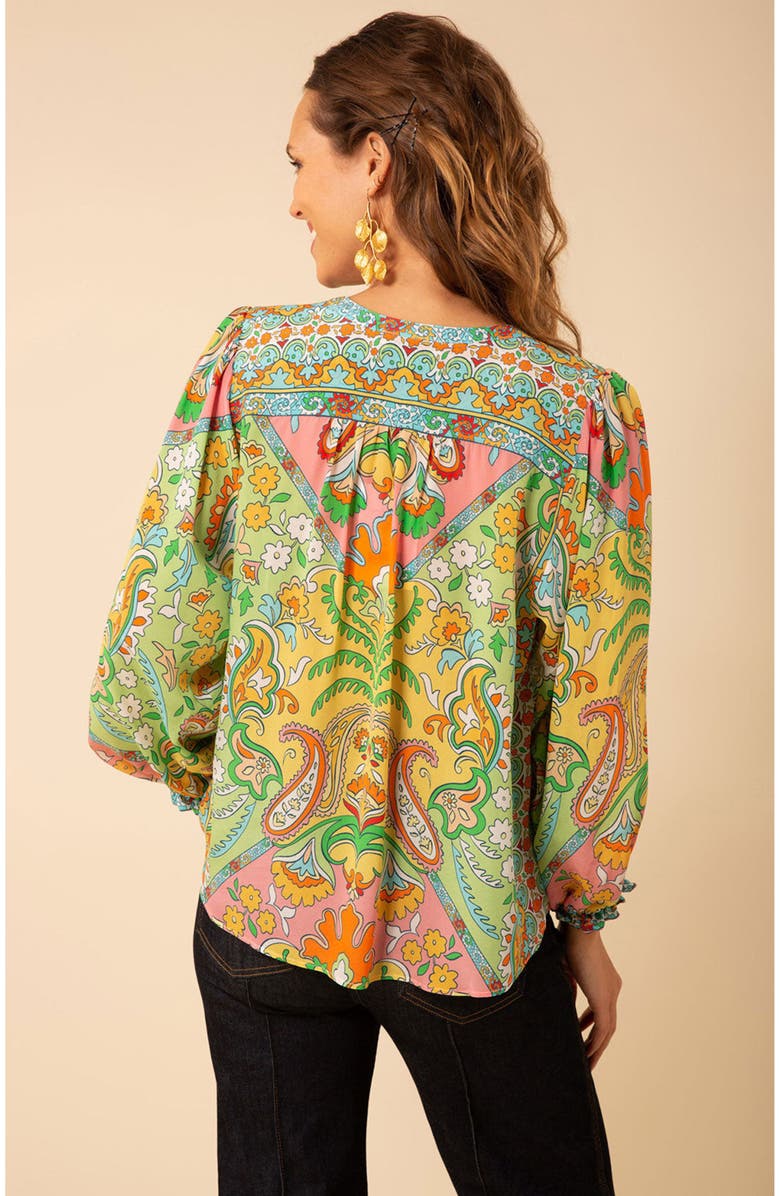 Hale Bob Leila Silk Top, Alternate, color,
