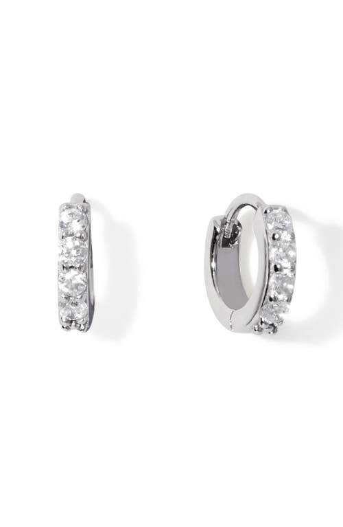 Ana Luisa Suzanne Cubic Zirconia Huggie Hoop Earrings In Metallic