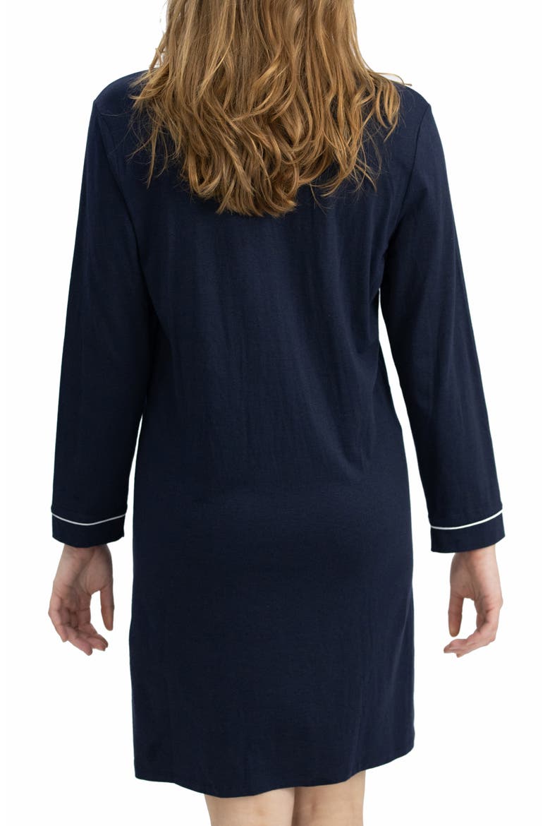 Maternity/Nursing Nightshirt, Alternate, color, NAVY