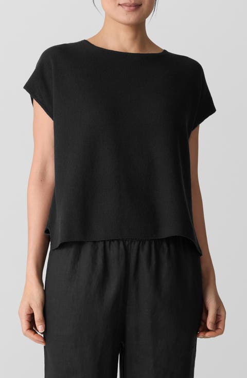 Organic Linen & Organic Cotton Cap Sleeve T-Shirt