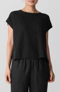 Eileen Fisher Organic Linen & Organic Cotton Cap Sleeve T-Shirt