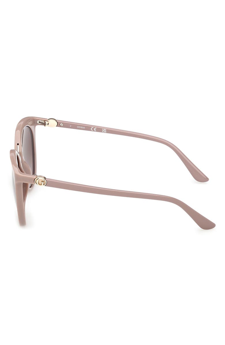 GUESS Round Sunglasses, Alternate, color, Shiny Beige / Gradient Brown
