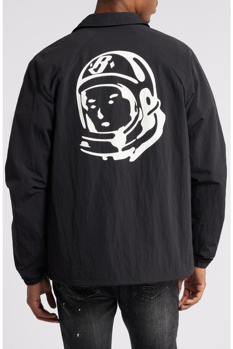 Nylon Snap-Up Coach's Jacket, Alternate, color, BLACK