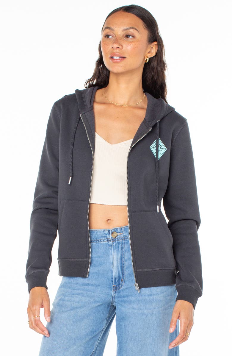 Roxy Evening Hike Fleece Zip Hoodie, Alternate, color, 