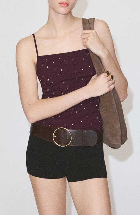 Sparkly Strappy Knit Top