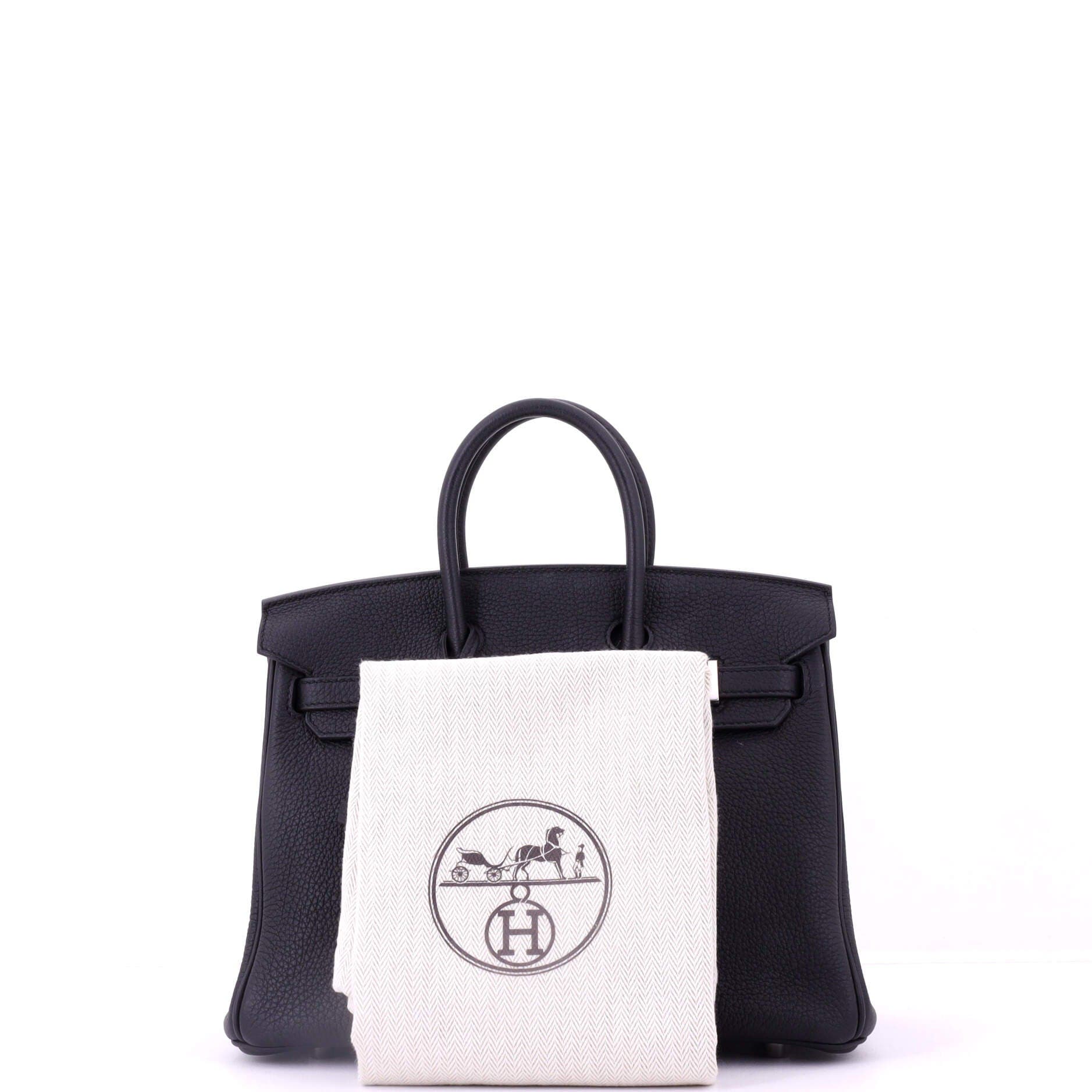 Pre-Owned Hermes Birkin Handbag Black Togo with Palladium Hardware 25, Alternate, color, Noir