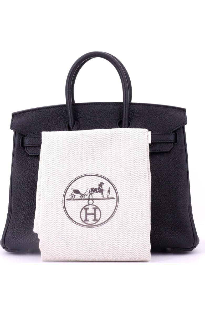 Pre-Owned Hermes Birkin Handbag Black Togo with Palladium Hardware 25, Alternate, color, Noir