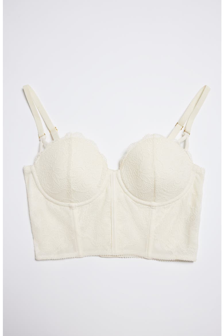 Lace Corset Top, Alternate, color, Ecru