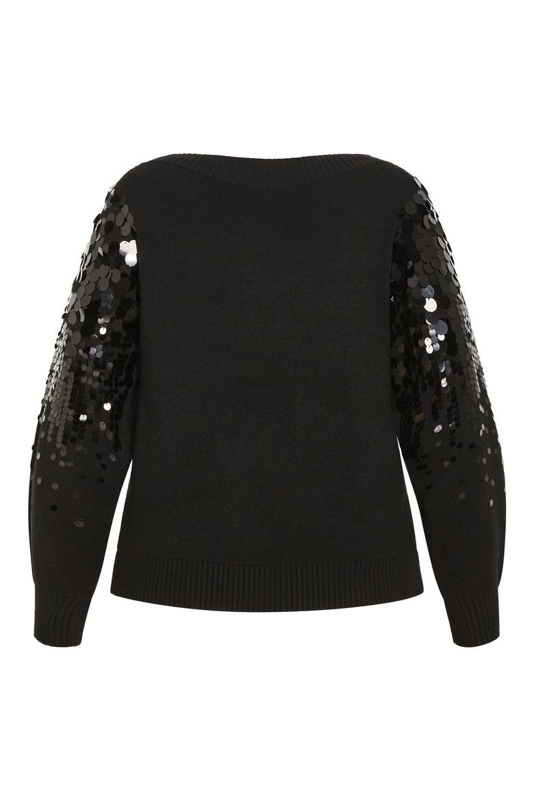 Braylin Embellished Sweater, Alternate, color, BLACK