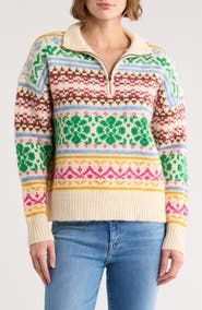 INTERNATIONAL DESIGNER Troyer Half-Zip Sweater