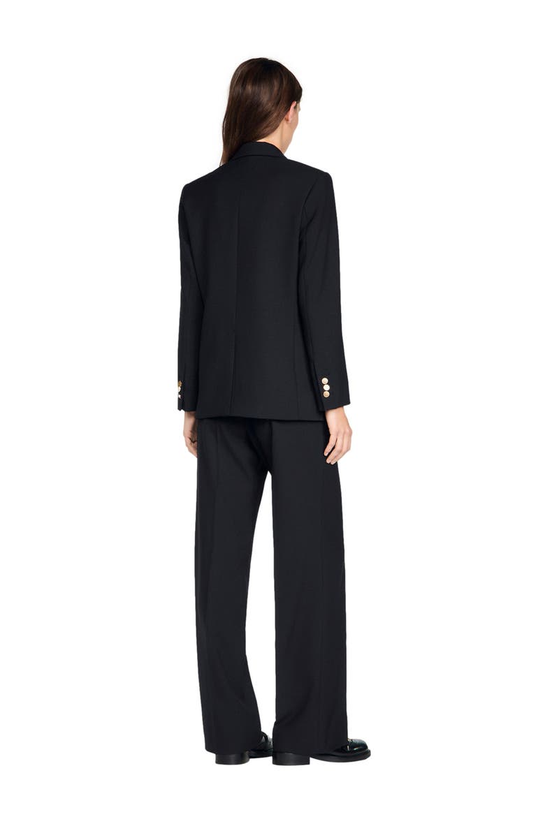 Wool suit jacket, Alternate, color, Black