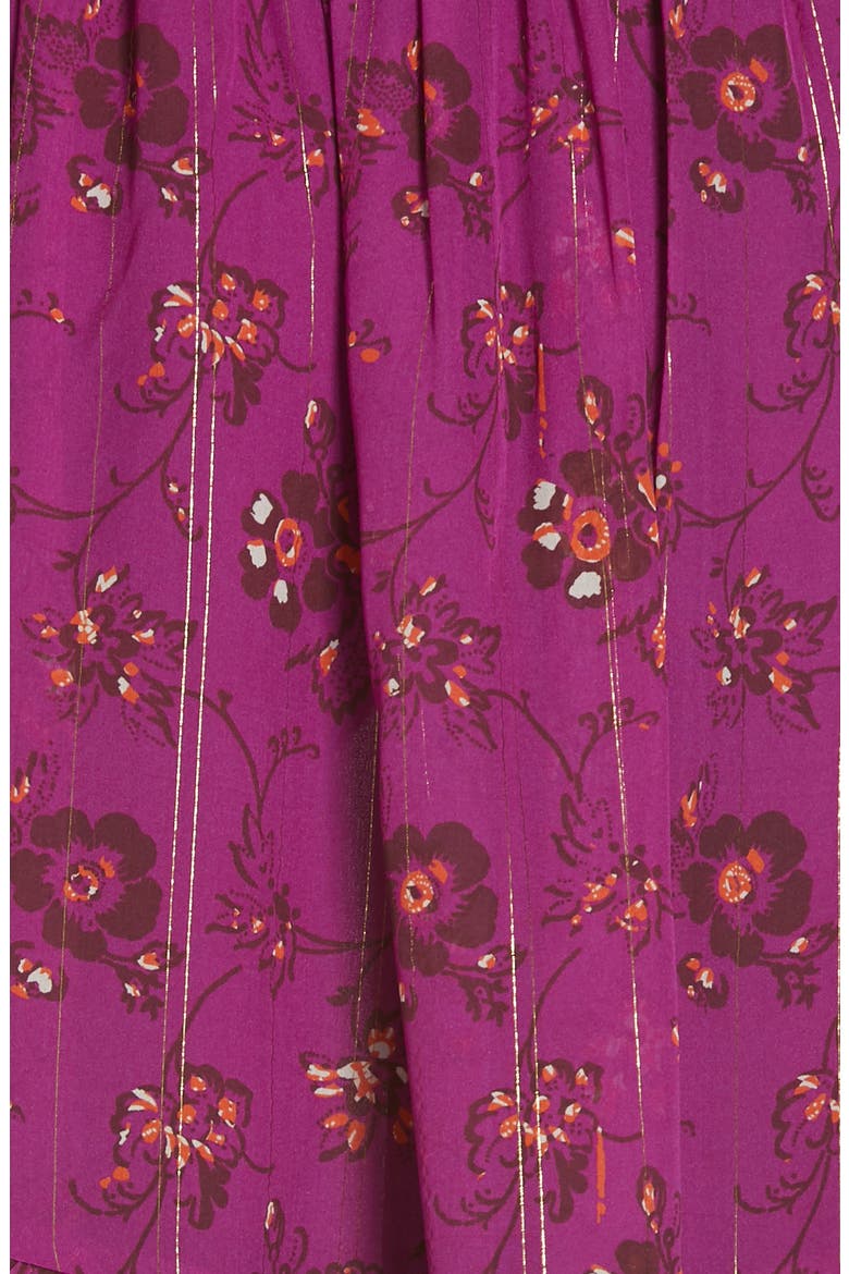 Ciel Floral Print Silk Blend Dress, Alternate, color, MAGENTA