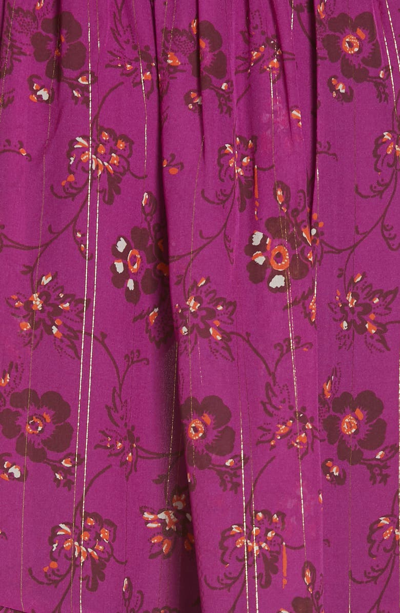 Ulla Johnson Ciel Floral Print Silk Blend Dress, Alternate, color, 