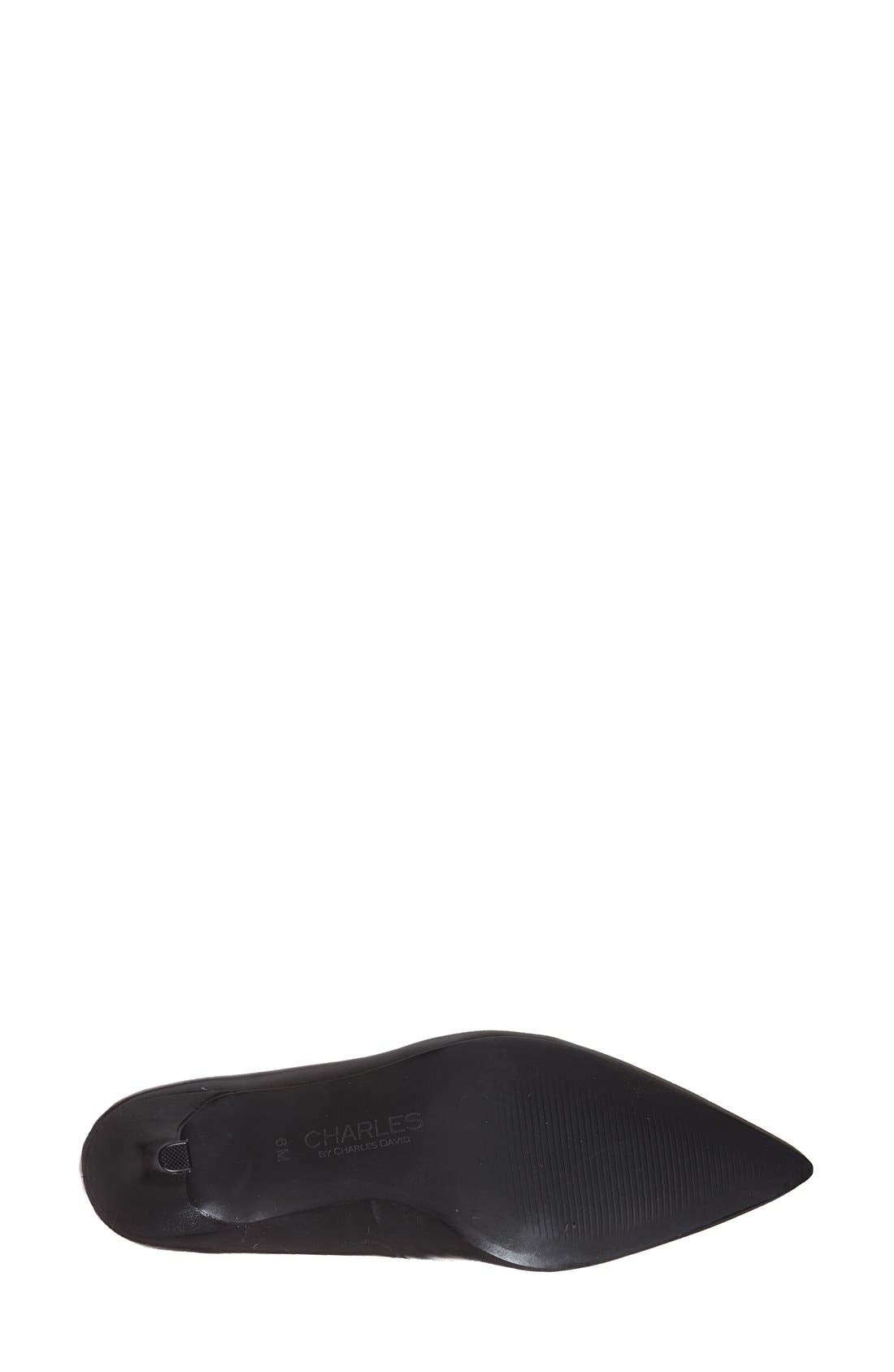 'Sasha' Pointy Toe Pump, Alternate, color, BLACK LEATHER