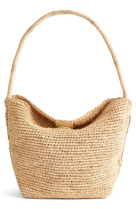 The Signature Woven Raffia Shoulder Bag