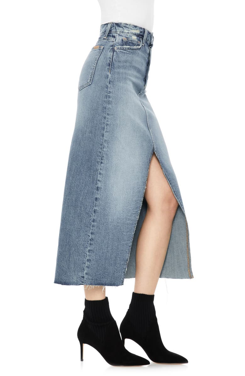 Joe's High Waist Long Denim Skirt, Alternate, color, 