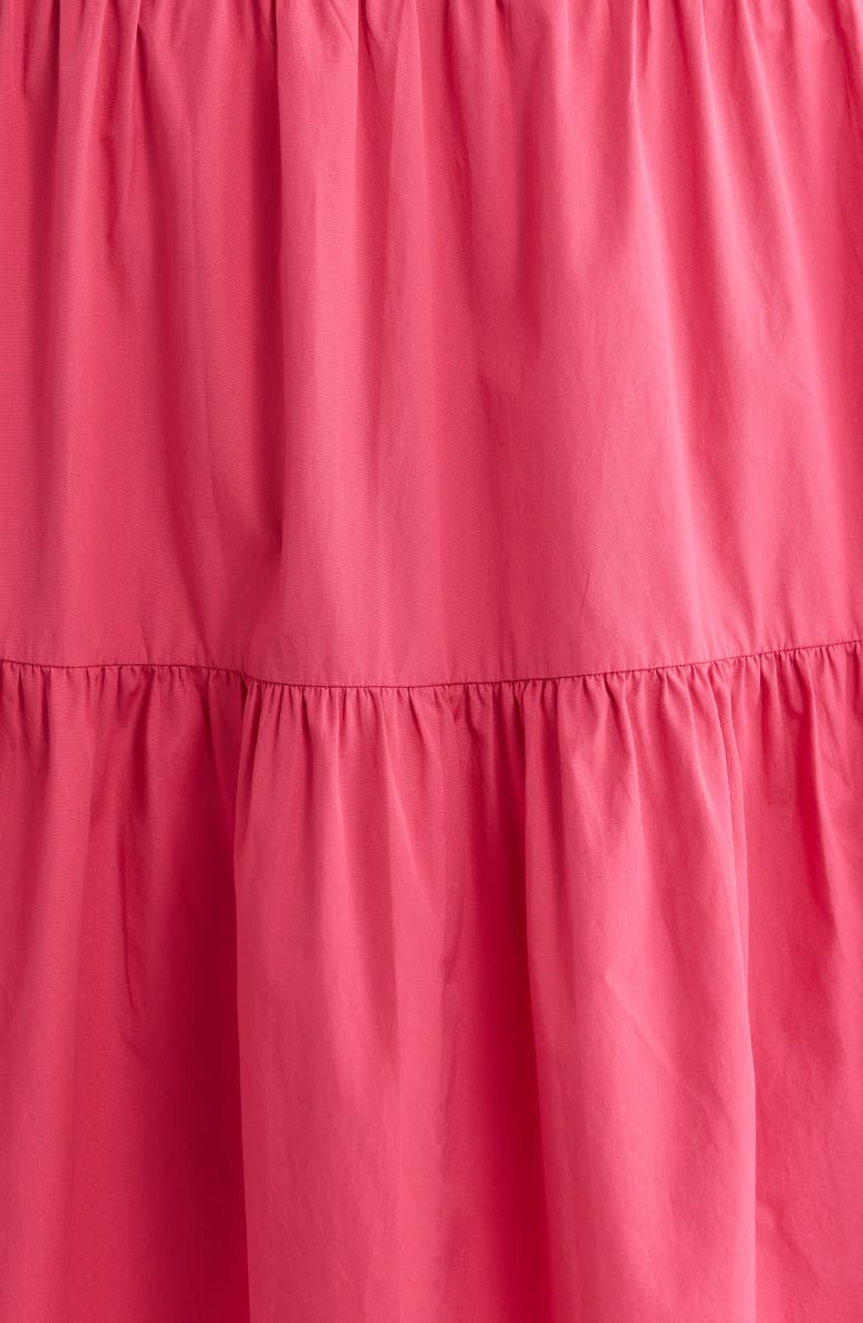 Nordstrom Tiered Cotton Poplin Dress, Alternate, color, Pink Carmine