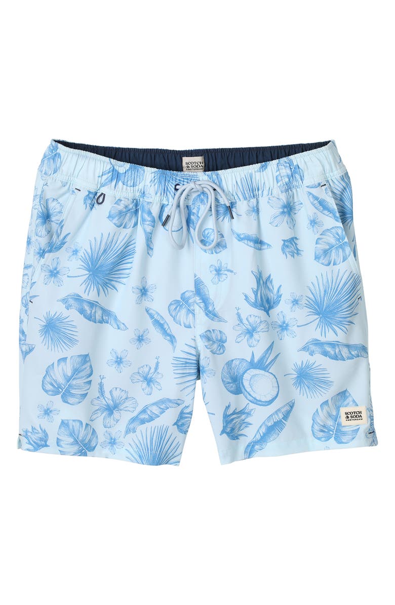 Scotch & Soda Palm Island Swim Trunks, Main, color, Nantucket Breeze