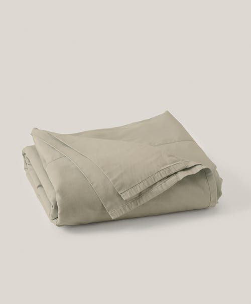 Pact Organic Room Service Sateen Flat Sheet In Green