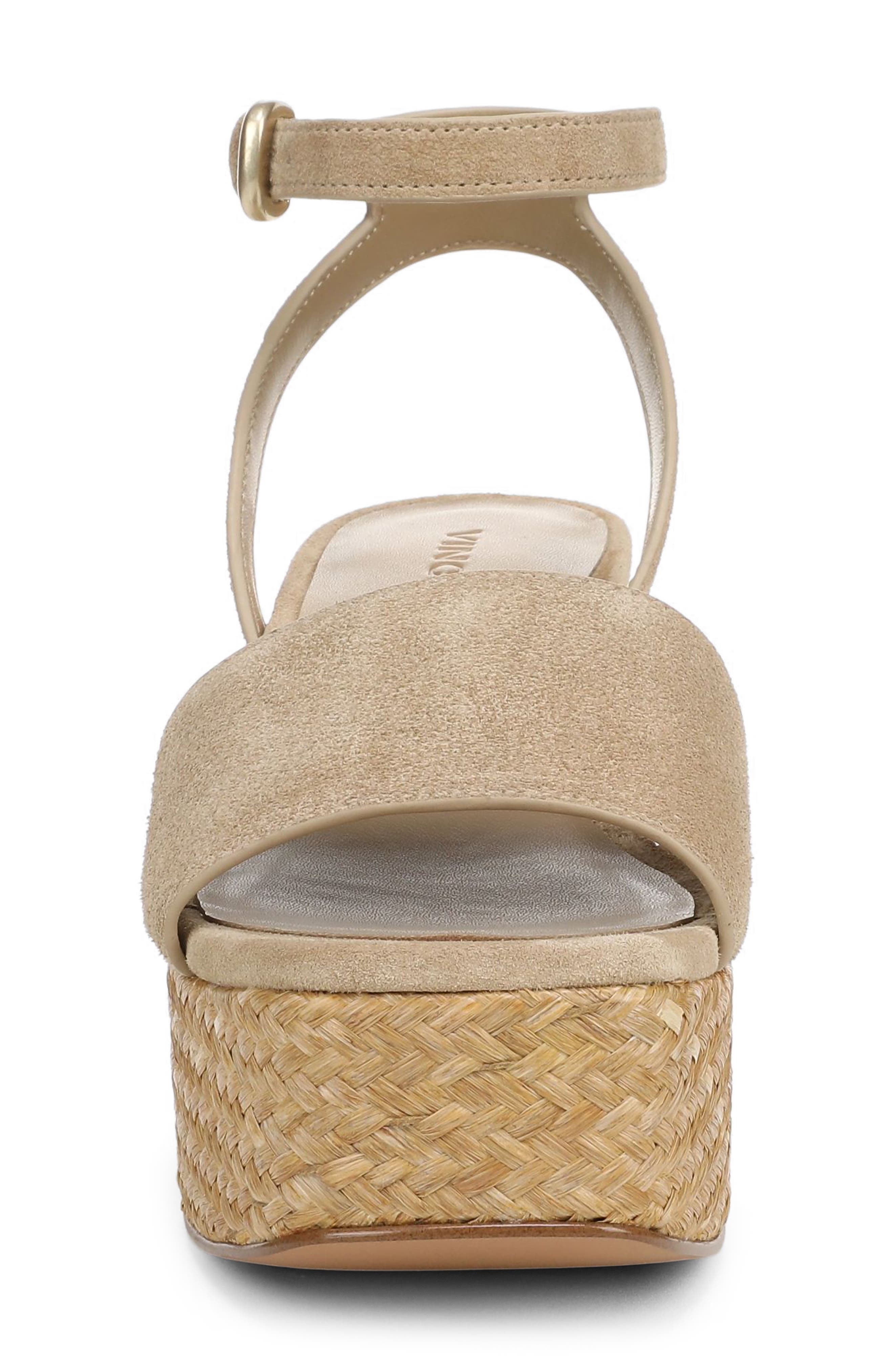 Castella Ankle Strap Platform Sandal, Alternate, color, WHEAT