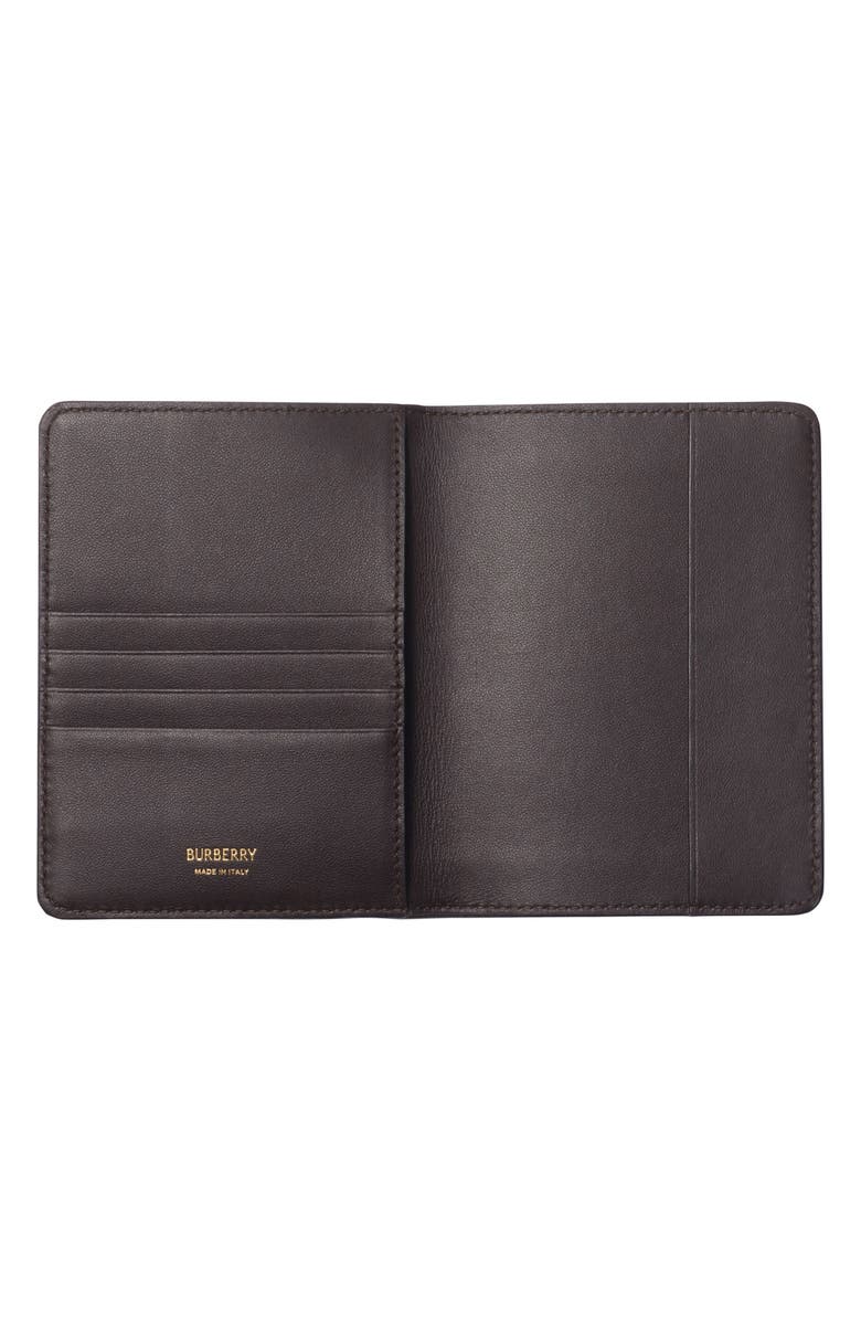 Burberry Highlands Check Coated Canvas Passport Case, Alternate, color, Sand