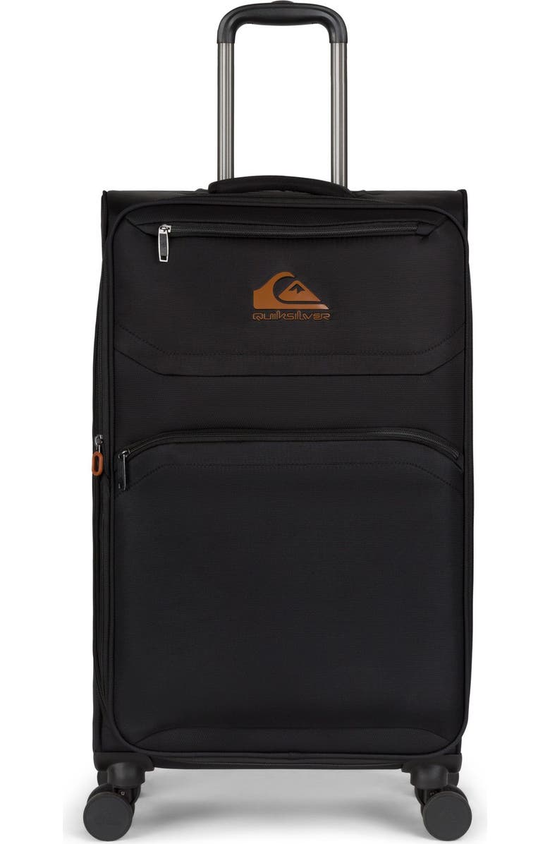 Quiksilver Buxton Suitcases Nylon Softside Expandable Luggage with Spinner Wheels, 3-Piece Set, Alternate, color, Black