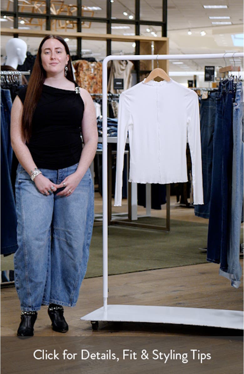 Mock Neck Knit Top, sales video thumbnail