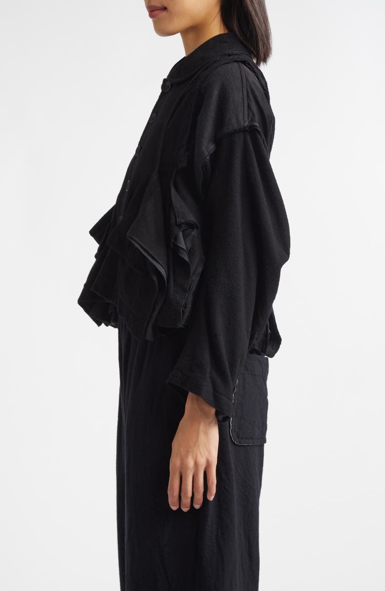 Tao Comme des Garçons Deconstructed Garment Dyed Jacket, Alternate, color, Black