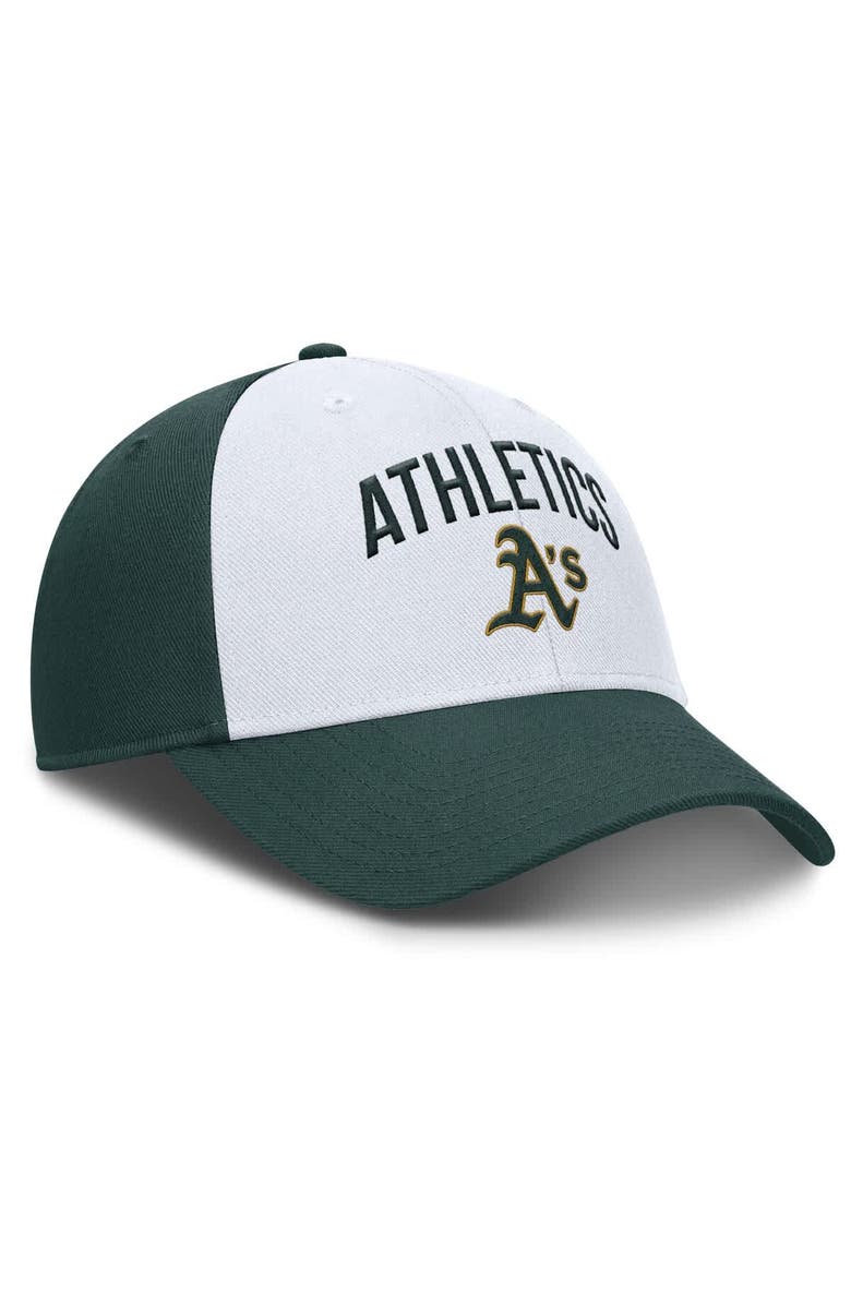 Nike Men's Nike White/Green Athletics Club Performance Adjustable Hat, Alternate, color, White