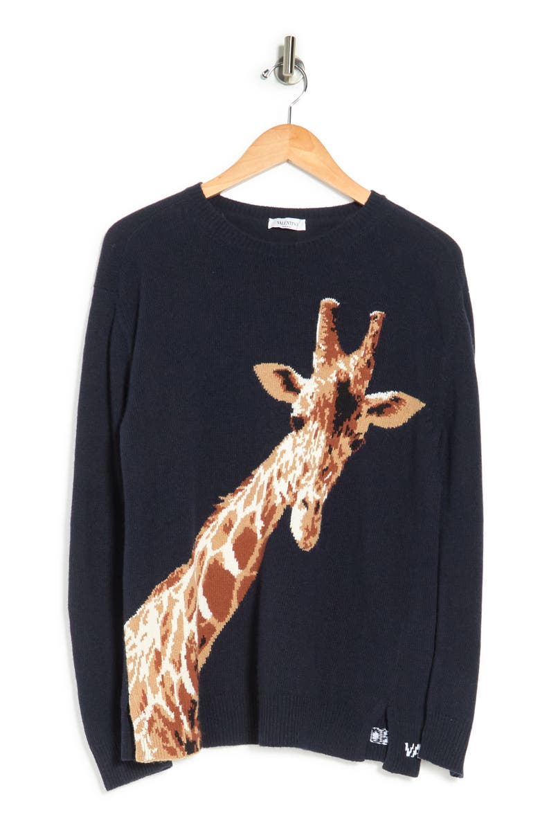 Valentino Uomo VALENTINO Giraffe Wool & Cashmere Sweater, Alternate, color,