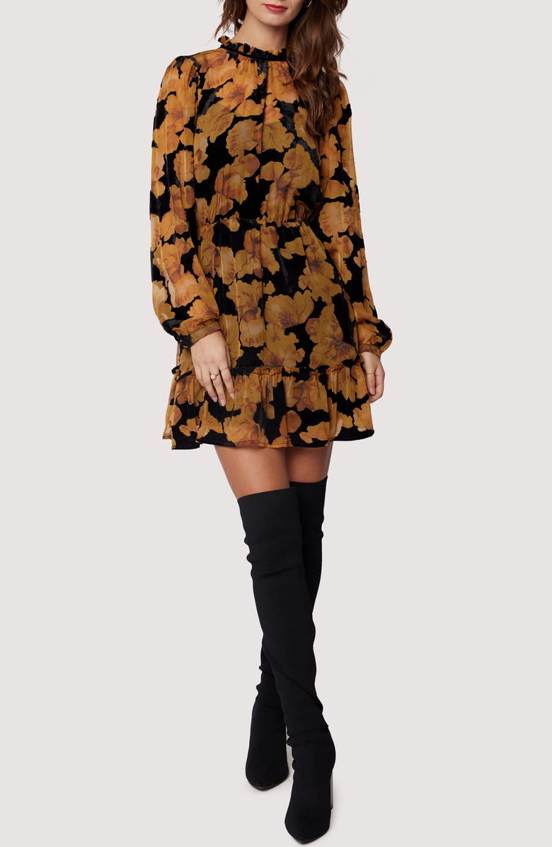 Lost + Wander Massimo Floral Long Sleeve Minidress, Main, color, 