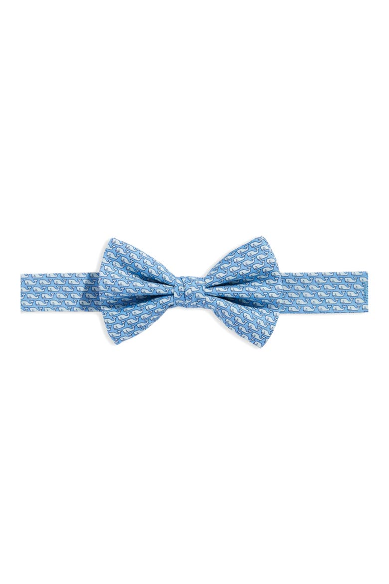 Kids' Whale Silk Bow Tie, Main, color, SEA SPLASH