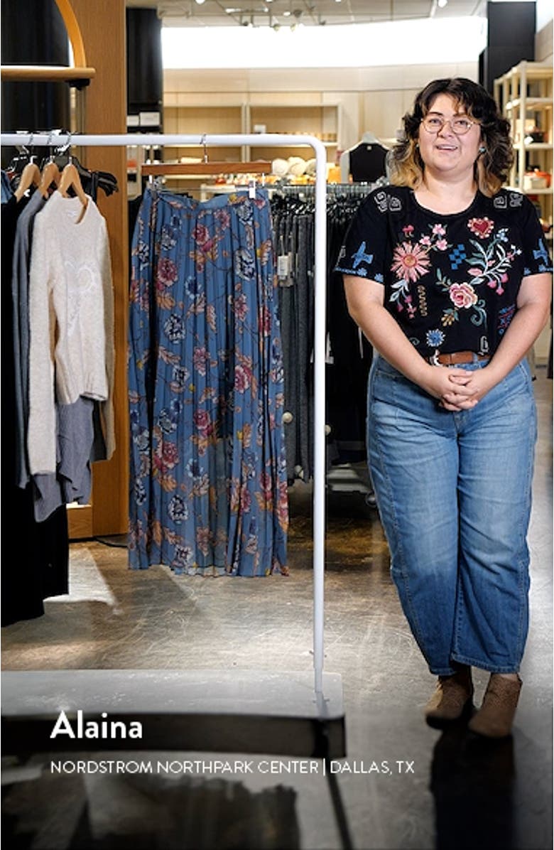 Coppola Floral Pleated Maxi Skirt, sales video thumbnail